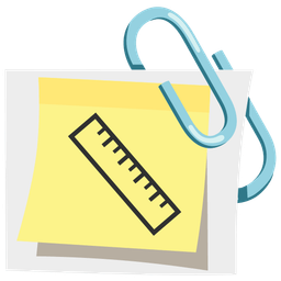 linked paperclips and straight ruler