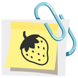 linked paperclips and strawberry