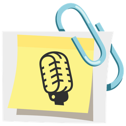 linked paperclips and studio microphone