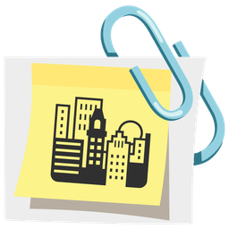 linked paperclips and sunset