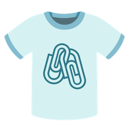 linked paperclips and t-shirt