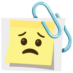 linked paperclips and worried face