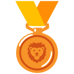 Lion and 3rd place medal