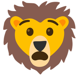 Lion and Anguished face