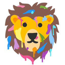 Lion and Artist palette