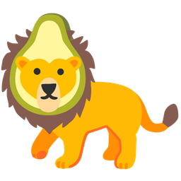 lion and avocado