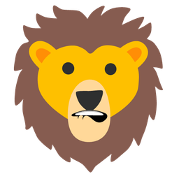 lion and biting lip
