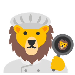lion and cooking