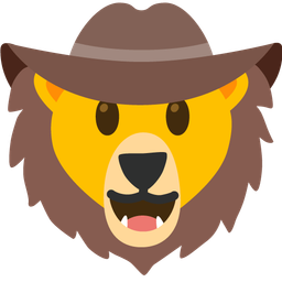lion and cowboy hat face