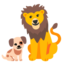Lion and Dog face