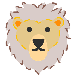 Lion and Dotted line face
