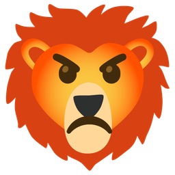 Lion and Enraged face