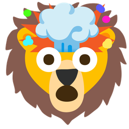 Lion and Exploding head