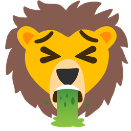 Lion and Face vomiting