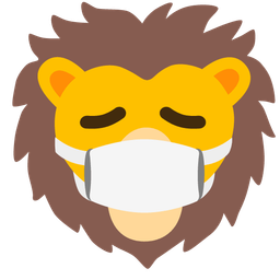 Lion and Face with medical mask