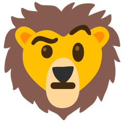 Lion and Face with raised eyebrow