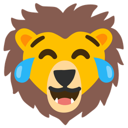 Lion and Face with tears of joy