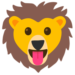 Lion and Face with tongue