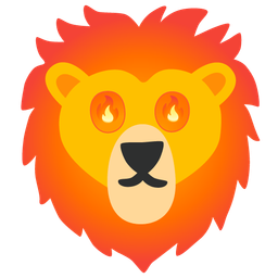 lion and fire