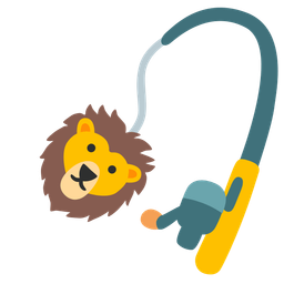Lion and Fishing pole