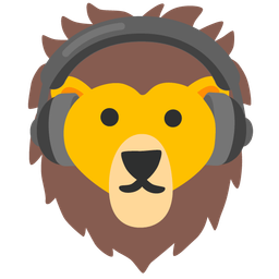 Lion and Headphone