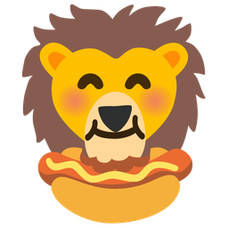 lion and hot dog