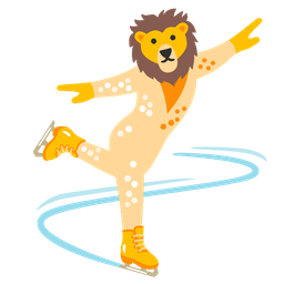 Lion and Ice skate