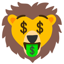 Lion and Money-mouth face
