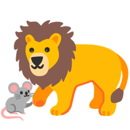 Lion and Mouse face