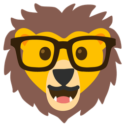 Lion and Nerd face