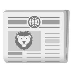 Lion and Newspaper