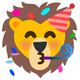 Lion and Partying face