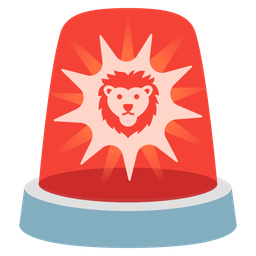 Lion and Police car light