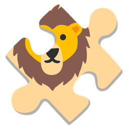 Lion and Puzzle piece