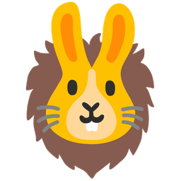 Lion and Rabbit face