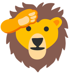 Lion and Saluting face