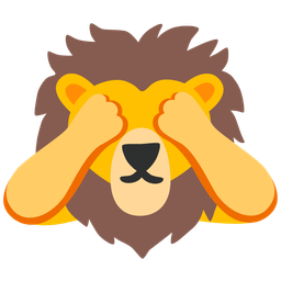 Lion and See-no-evil monkey