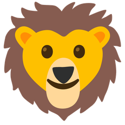 Lion and Slightly smiling face