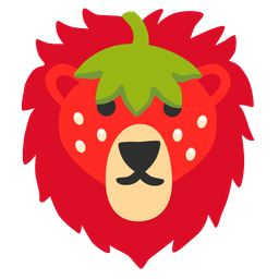 Lion and Strawberry