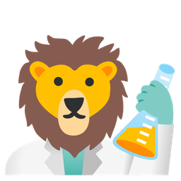 lion and test tube