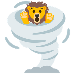 Lion and Tornado