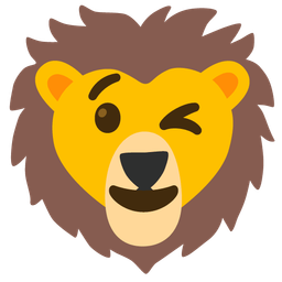 Lion and Winking face