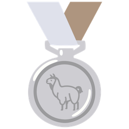 Llama and 2nd place medal