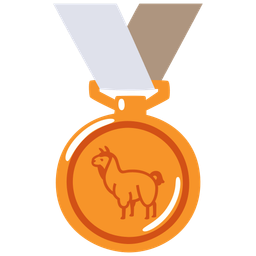Llama and 3rd place medal