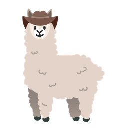 Llama and Cowboy hat face