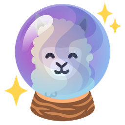 Llama and Crystal ball