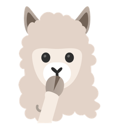 Llama and Face with open eyes and hand over mouth