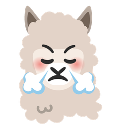 Llama and Face with steam from nose