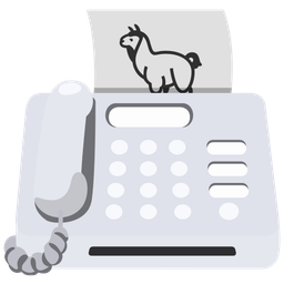 Llama and Fax machine