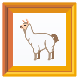 Llama and Framed picture